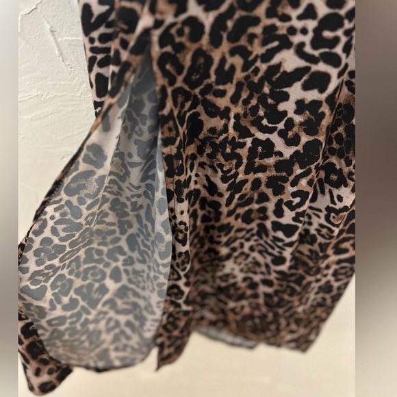 NWT LEOPARD PRINT DRESS MIDI 8/M - Picture 8 of 9